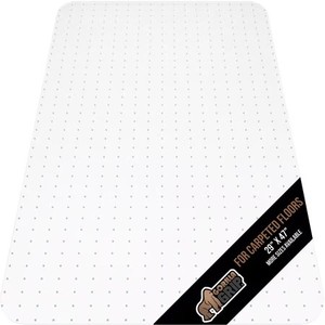 lot 311575 image: GORILLA GRIP Office Chair Mat for Carpet Floors, Smooth Glide, Slip Resistant, 29x47 Clear
