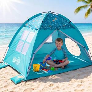 lot 311581 image: WhiteFang Baby Beach Tent,UPF 50 Kids Sun Shelter with Tunnel Port