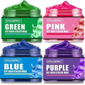 lot 311610 image: 4 Colors Temporary Hair Color,Green Purple Blue Pink Hair Dye Color Wax