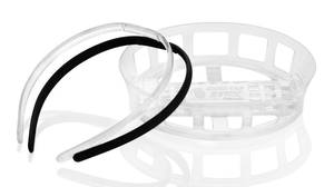 lot 311612 image: Grad Cap Remix - The ORIGINAL Graduation Cap Headband - Keep Your Natural Hair on Grad Day and Secure Your Cap - Black and Clear Headband Included