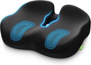 lot 171480 image: AUVON Ergonomic Donut Pillow Seat Cushion for Hemorrhoid & Tailbone Pain Relief, Thick Memory Foam Chair Cushion with Firm Support for Coccyx, Sciatica, Pressure Sores, Pregnancy, Postpartum Recovery