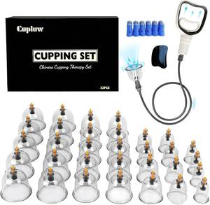 lot 271510 image: Cupluw Cupping Kit for Massage Therapy - 32 Cups Professional Chinese Cupping Set with Magnetics, Vacuum Cupping Therapy Set for Cellulite Reduction Muscle Pain Relief with Manual Pump