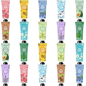 lot 271523 image: 20 Pack Mini Body Lotion Gift Bulk for Dry Skin,Travel Size Small Body Cream With Shea Butter Natural Fragrance Moisturizing Body Lotion for Women Men,Gifts for Women,Gift for Her Thank You Gift