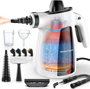 lot 371451 image: Pressurized Handheld Steam Cleaner, 12Pcs Portable Deep Cleaning Steamer