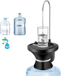 lot 371460 image: Drinking Water Dispenser Pump, Automatic Electric Drinking Water Bottle Pump for 2-5 Gallon Water Jugs, USB Rechargeable with 2 Switch Control, Stable and Portable for Home, Kitchen, Office, Camping