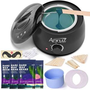 lot 371461 image: Anruz Waxing Kit for Women Men, Wax Pot Warmer Kit for Hair Removal