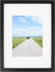 lot 371471 image: Aynoo Wood Studio Gallery 11x17 Poster Frame Black,Display Posters 9x15 With Mat Picture Frames, or 11x17,1Pack