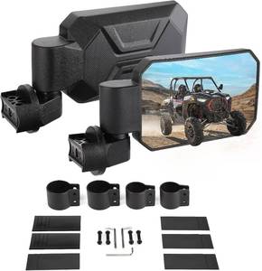 lot 371474 image: Foldable UTV Side Mirrors, Adjustable Rear View Mirror for 1.6-2 Cage
