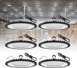 lot 371477 image: Retails for $129 6 Pack UFO High Bay LED Shop Lights 200W, 21000 LM, 5000K, AC110-277V