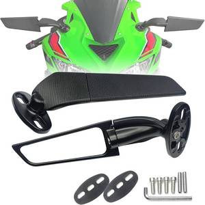 lot 371497 image: Motorcycle Mirrors Stealth Wind Wing Side Rearview Mirrors Compatible With Kawasaki Ninja 650 2025 Ninja 500 Ninja 400 300 2026 ZX6R ZX10R ZX4RR ZX4R GSXR 1000 600 750
