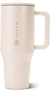 lot 471571 image: HydroJug Traveler 32oz, Insulated Tumbler with Handle & Straw, Cream