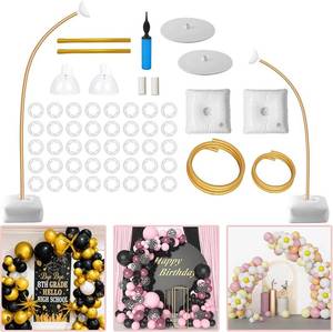 lot 471580 image: Balloon Arch Kit,8.2FT & 5FT Free Bending Half Balloon Arch Stand with Base