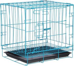 lot 471591 image: GANAZONO Folding Dog Cage Portable Small and Medium Pet Crate with Iron Frame for Travel Home Use Comfortable Ventilated Design 13.77X12.59X10.23 Inch