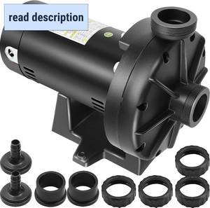 lot 371439 image: Retails for $369 W36060 Replacement 0.75HP Booster Pump 115230V 1.5 Pipe Fittings Fit for Hayward In-Ground Pool Pressure Cleaner