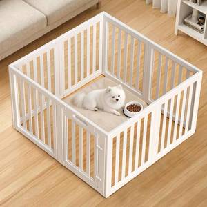 lot 231623 image: Retails for $120 Dog Playpen Indoor,Puppy Playpen,White 23.6 H, 8 Panels