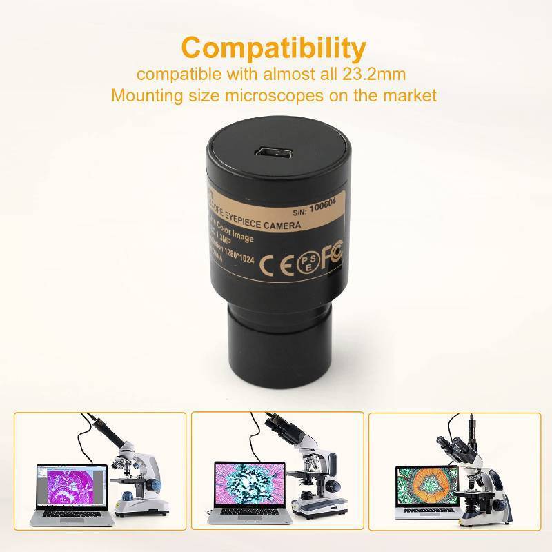 lot 2007 image: Swift 1.3 Megapixel Digital Camera for Microscopes, Eyepiece Mount, USB 2.0 Connection, Color Photography and Video, Windows and Mac Compatible - Retail $49