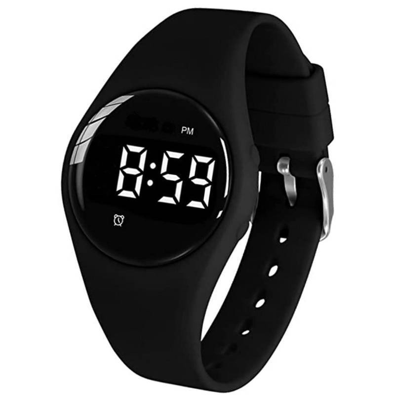 lot 2022 image: e-vibra Vibrating Alarm Watch, Water Resistant Potty Training Watch Rechargeable Medical Reminder Watch with Timer and 15 Daily Alarms (Black) Retail $23.52