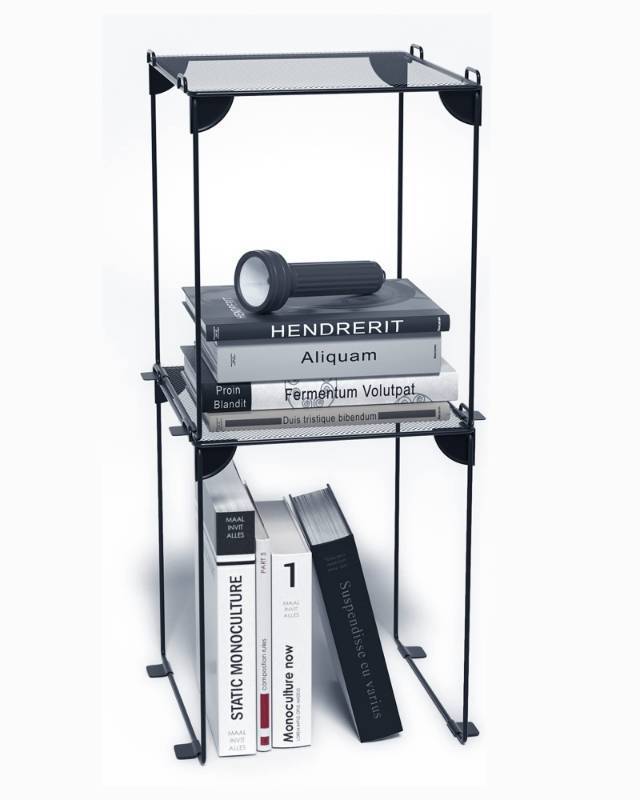lot 2028 image: Neudeco Pack 2, Mesh Locker Shelf, Stackable Extra Tall Locker Organizer, Collapsible and Metal Build, Fits Standard Size School Locker, Suitable for Work, Kitchen, Bathroom (Grey) Retail $27.99