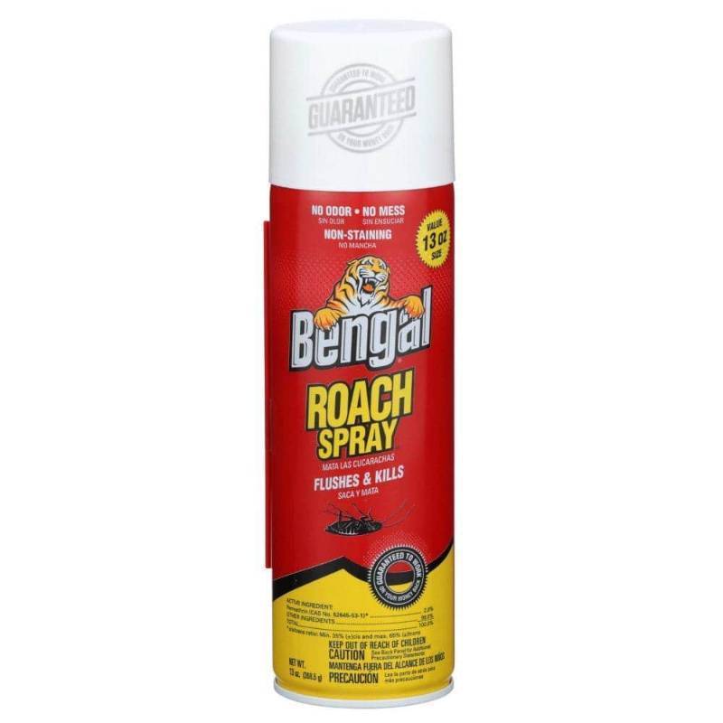 lot 2037 image: Bengal Roach Spray  Odorless Stain-Free Dry Spray  13 oz Aerosol Can - Retail $54