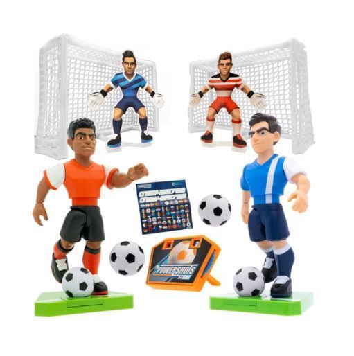 lot 2048 image: Powershots Strike Soccer Playset with 4 Player Figures and 2 Goals - Retail $47