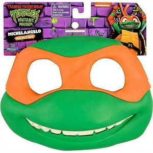 lot 2018 image: Teenage Mutant Ninja Turtles Michelangelo Role Play Mask Green for Kids - Retail $23