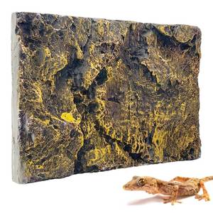 lot 2091 image: Hamiledyi Rock Terrarium Background Reptile Tank Backgrounds Snake Habitat Decoration Leopard Gecko 3D Wall Backdrop Aquarium D�Cor Backgrounds for Lizards Bearded Dragons Tortoises Tree Frogs - Retail $2,487