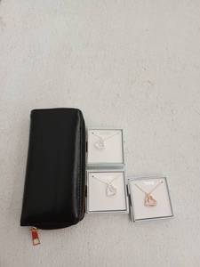 lot 19574 image: 3 Piece APSVO Heart Pendant Necklace And 1 Wallet
