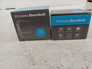 lot 19621 image: Wireless Doorbell Kit with Remote Button and Receiver 2 Pack