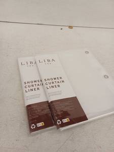 lot 19639 image: Shower Curtains Liner 72x72 Mildew Resistant (3 Pack)