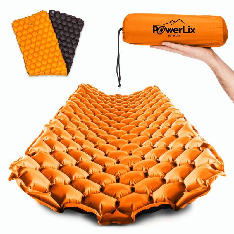 lot 1017 image: POWERLIX Ultralight Inflatable Camping Sleeping Pad - Camping Mattress for Backpacking, Hiking, Compact Lightweight Air Pad for Camping, Retail $39.55