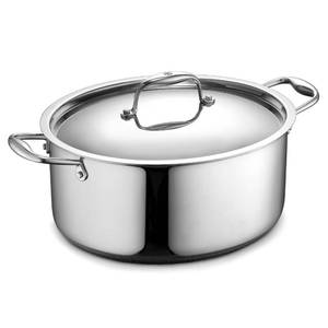 lot 1012 image: HexClad 6.5QT Hybrid Nonstick Braiser Dutch Oven without Lid, Induction Ready - Retail $189