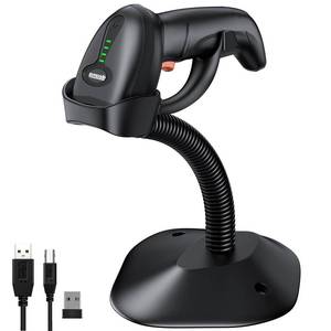 lot 1028 image: Symcode Bluetooth Wireless Barcode Scanner with Auto-Sensing Stand,Putting on Stand to Scan Automatically Sense Scanning 2D QR Bluetooth Barcode Scanner with Battery Level Indicator More-to-one Mode - Retail $37