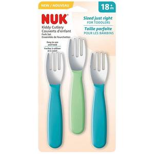 lot 1039 image: NUK Kiddy Cutlery Flatware Forks  3 Pack  18 Months - Retail $22