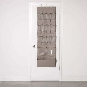 lot 1059 image: 15 Pocket Over the Door Hanging Shoe Organizer Gray - Room Essentials - Retail $22