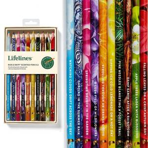 lot 1064 image: Lifelines Rub & Sniff Scented Colored Pencils 10pk Classic Palette - Retail $10