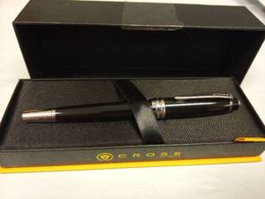 lot 1084 image: Cross Ballpoint Pen Black with Chrome Trim EST 1846 USA - Retail $0