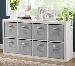 lot 1004 image: Onin Room Divider with 8 Storage Bins - Retail $0