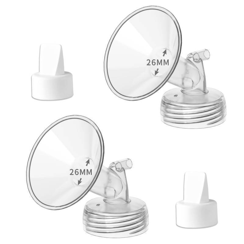 lot 28695 image: 26mm Wide Mouth Flange and Duckbill Valve Compatible with Spectra S1S2 and 9 Plus Not Original Spectra Pump Parts Replacement - Retail $12
