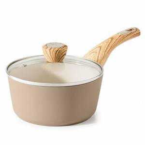 lot 38850 image: Ceramic Nonstick Sauce Pan with Lid, 1.5 Quart Small Saucepan, Cooking Pot with Stay Cool Handle, Non toxic Kitchen Sauce Pot, Non stick Saucier Pan, Induction Pot, PFOA PTFE PFAS PFOA Free - Retail $36