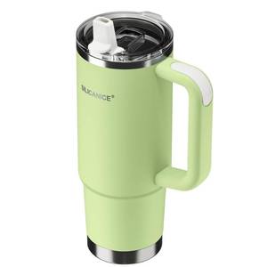 lot 38852 image: Travel & Gym �� Never Drink from a Moldy Lid Again 30oz Hygienic Tumbler, 100% Leakproof Lid & Removable Foldable Spout. Reinforced Base, Fits Cup Holders- Key Lime - Retail $35