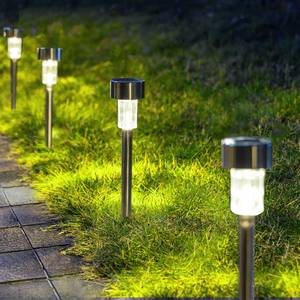 lot 38859 image: Outdoor Waterproof Solar Pathway Lights, 12 Pack Cold White - Retail $21