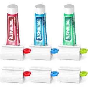 lot 38874 image: 6PCS Toothpaste Tube Squeezer Dispenser, Toothpaste Squeezer Roller Tool for Bathroom - Retail $5,636