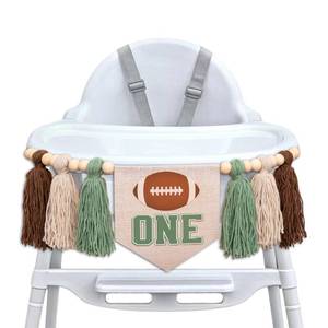 lot 38901 image: Football First Birthday High Chair Banner - Retail $17