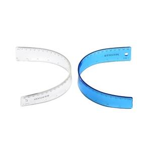 lot 38919 image: Flexible Shatterproof Bendable Unbreakable Safe Soft Transparent Clear Plastic Straight Flat Ruler, 30 cm12 inch. Set of 2, Clear and Blue, for Home, School, Office, for Kids and Adults - Retail $10