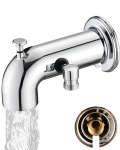 lot 38938 image: Tub Spout with Diverter, Bathtub Spout for Hand Shower,Chrome Plated - Retail $33