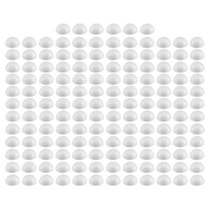 lot 38949 image: 1 Inch Foam Half Balls 150 Pack, White Half Foam Balls for Crafts - Retail $8