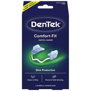 lot 38951 image: DenTek Comfort-Fit Dental Guard for Nighttime Teeth Grinding - 2ct with Storage Case BPA-Free Oral Care Accessory - Retail $30