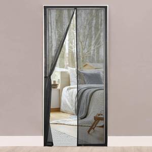 lot 38955 image: Magnetic Screen Door, Auto Closure Mesh Curtain, Black, 39X80IN - Retail $12