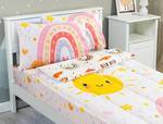 Meeting Story Twin Zipper Bedding Rainbow Comforter Set for Kids, White - Retail: $58