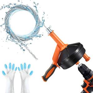 lot 4006 image: Drain Auger 25 ft with Drill Adapter, Manual or Powered, KitchenBathShower